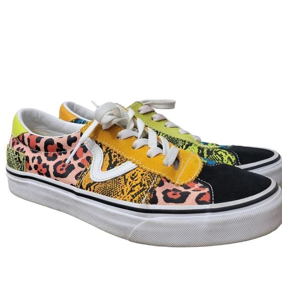 Vans Patchwork Sport Multi-Color Lace-Up Skate Shoes US Men's 6.5/Women's 8 - Picture 10 of 10